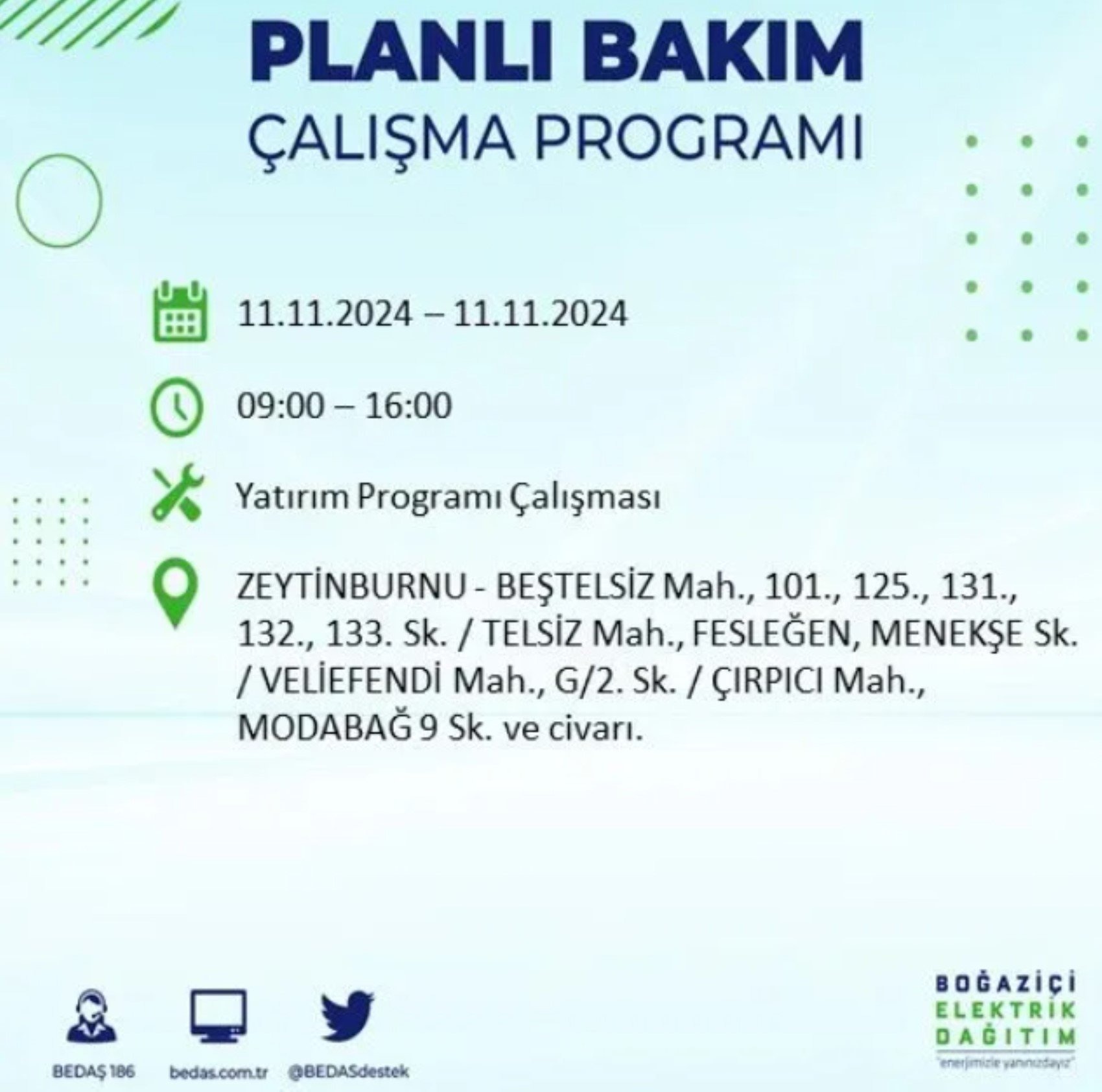 11 Kasim Istanbul Elektrik Kesintisi 51