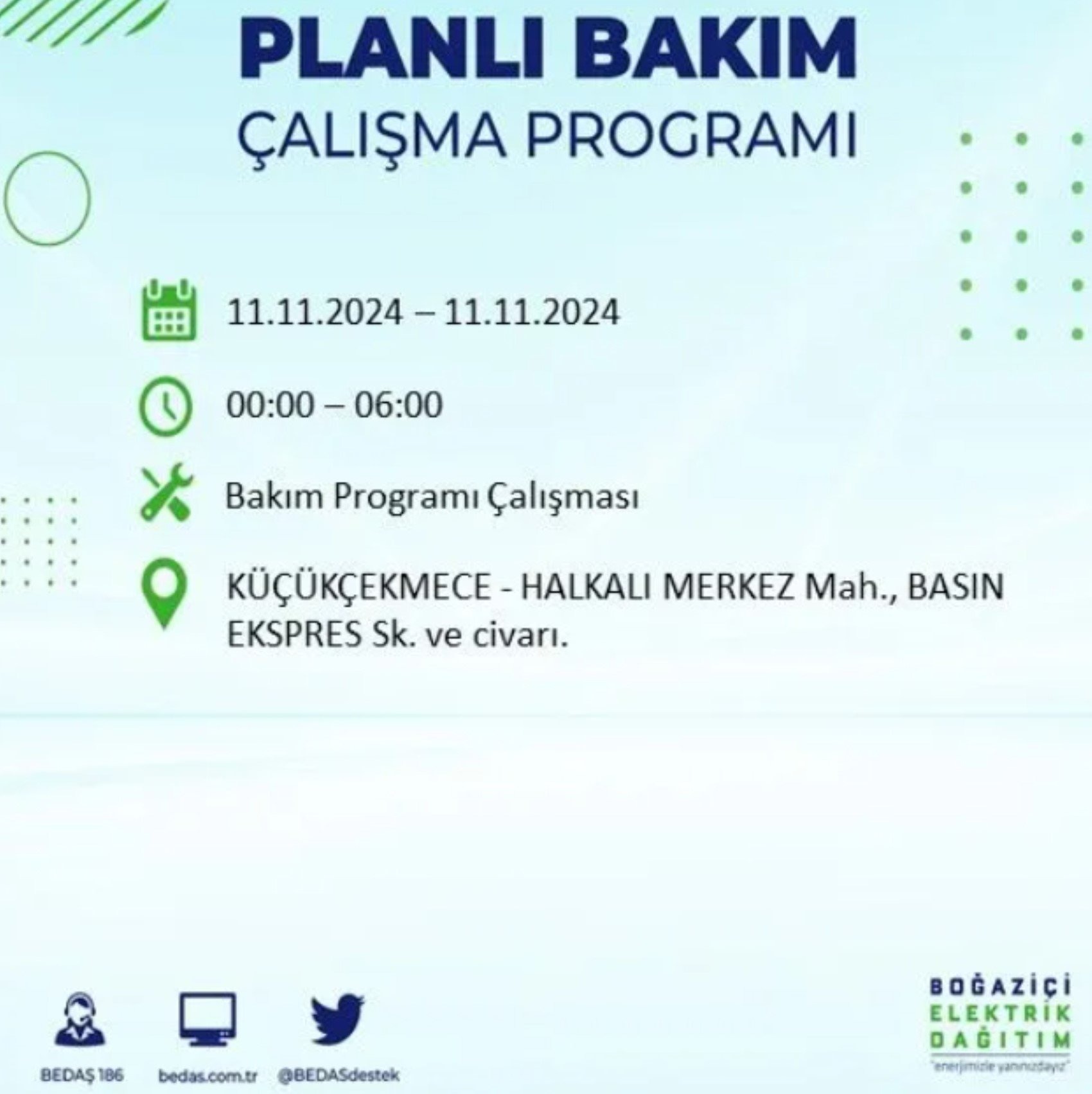 11 Kasim Istanbul Elektrik Kesintisi 67